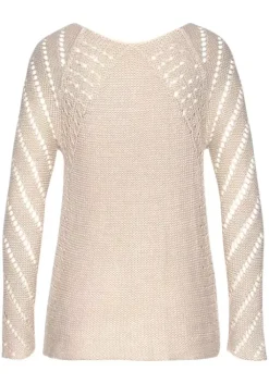 New LASCANA Ajourpullover Sand