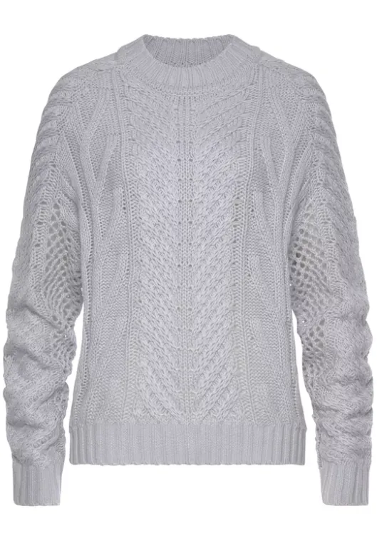 Online LASCANA Ajourpullover Bleu