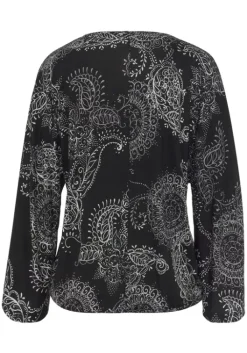 Outlet Vivance 3/4-Arm-Shirt Schwarz-Weis Bedruckt