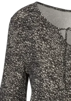 Hot LASCANA 3/4-Arm-Shirt Schwarz-Bedruckt