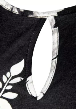Best LASCANA 3/4-Arm-Shirt Schwarz-Weis-Bedruckt