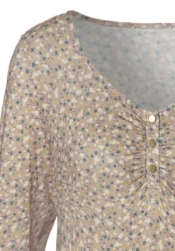 Best Vivance 3/4-Arm-Shirt Rose-Bedruckt