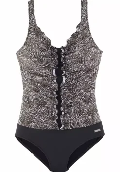 Clearance LASCANA Badeanzug Braun-Bedruckt