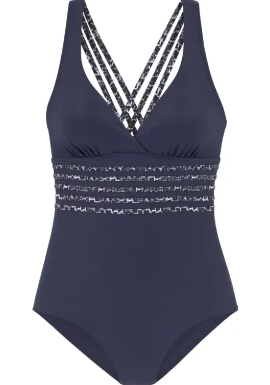 New LASCANA Badeanzug"Adele" Marine-Leo