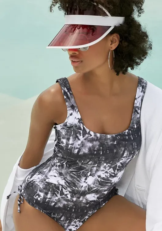 Discount Venice Beach Badeanzug"Luna" Schwarz-Bedruckt