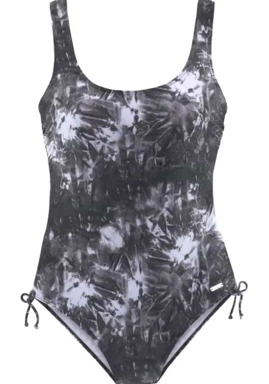 Discount Venice Beach Badeanzug"Luna" Schwarz-Bedruckt