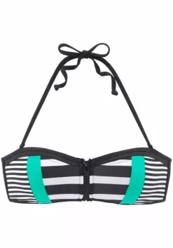 New KangaROOS Bandeau-Bikini-Top"Anita" Schwarz-Weis