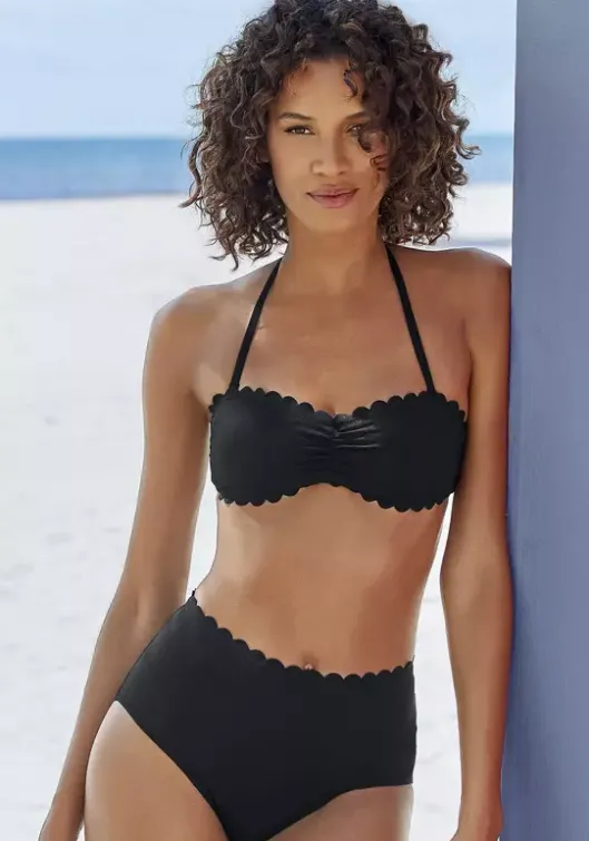 Bandeau-Bikini-Top"Scallop" Bandeau-Bikinis