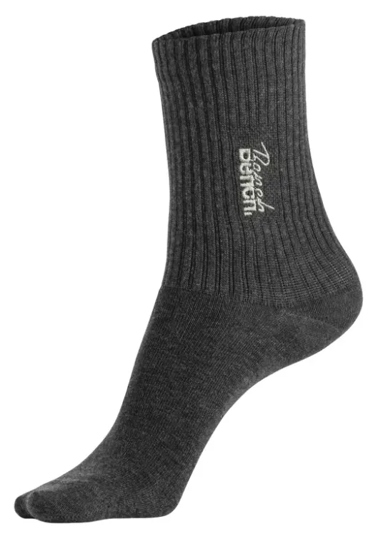 Discount Bench. Basicsocken 1X Schwarz, 1X Anthrazit-Meliert, 1X Pistazie