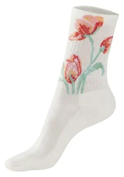 Outlet LASCANA Basicsocken 4X Ecru