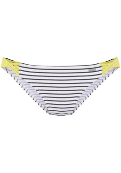 New Venice Beach Bikini-Hose"Camie" Schwarz-Weis-Limette