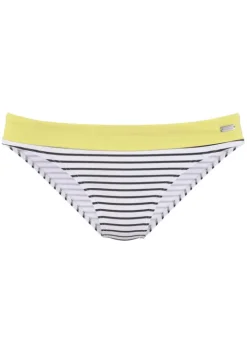 Best Venice Beach Bikini-Hose"Camie" Schwarz-Weis-Limette