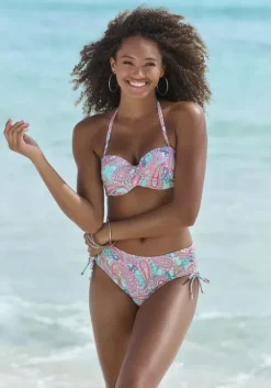 Hot Venice Beach Bikini-Hose"Paislee" Mint Bedruckt