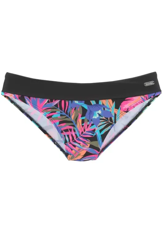 Online Bench. Bikini-Hose"Pitch" Schwarz-Bedruckt