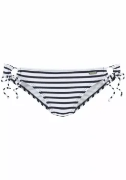 Online Venice Beach Bikini-Hose"Summer" Weis-Marine-Gestreift