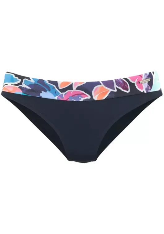 Hot Sunseeker Bikini-Hose"Tahiti" Marine-Bedruckt