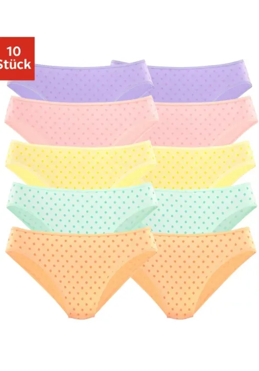 Clearance petite fleur Bikinislip Lila, Rosa, Gelb, Grun, Orange