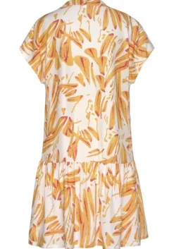 Hot s.Oliver Blusenkleid Orange-Creme-Bedruckt
