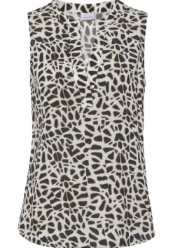 LASCANA Blusentop Creme-Schwarz