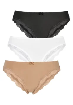 Discount LASCANA Brasilslip Beige, Schwarz, Weis