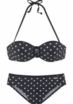 Hot LASCANA Bugel-Bandeau-Bikini Schwarz-Weis