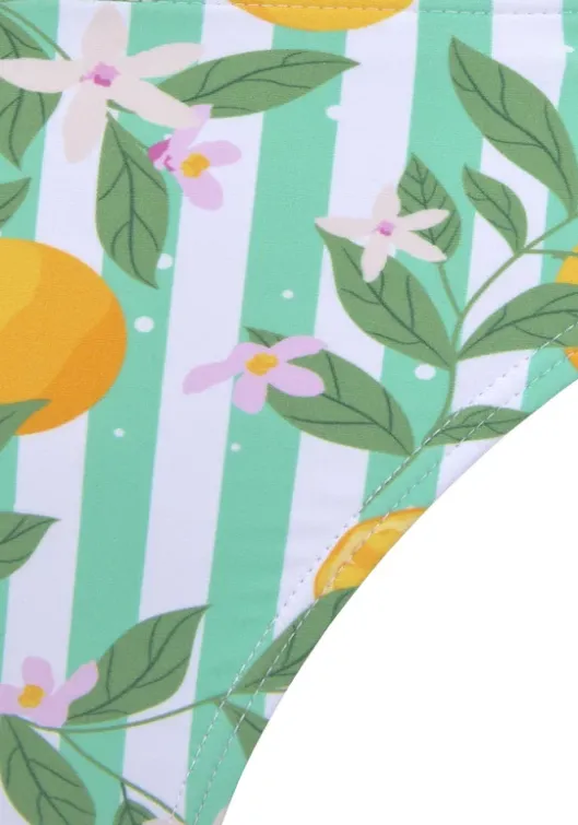 Discount Buffalo Bugel-Bandeau-Bikini"Capri" Mint-Orange Bedruckt