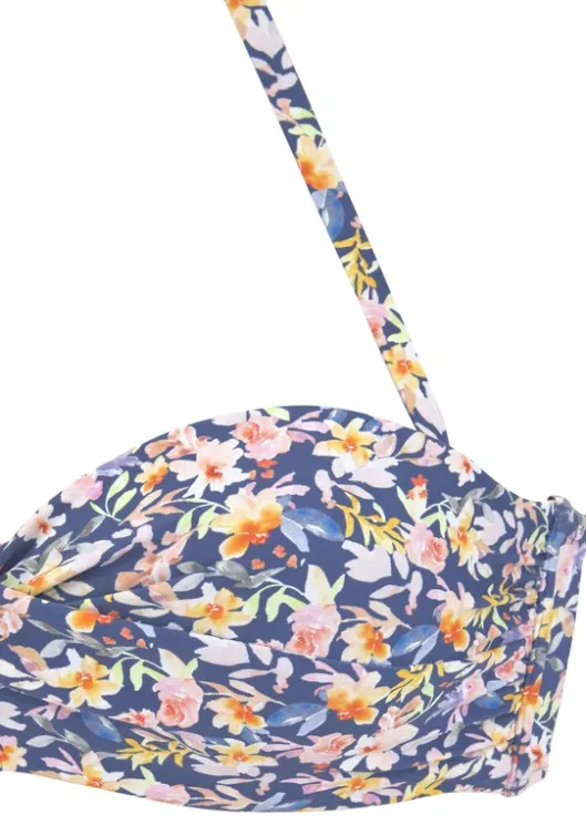 Online Buffalo Bugel-Bandeau-Bikini"Tara" Blau-Bedruckt