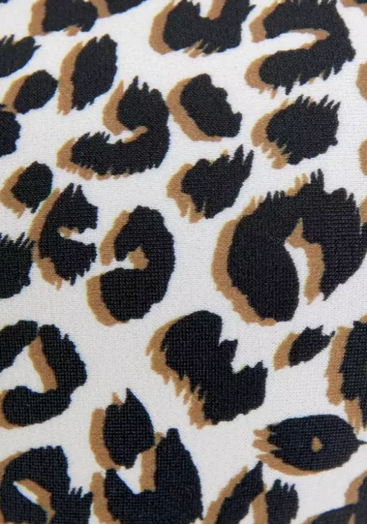 Clearance Buffalo Bugel-Bandeau-Bikini-Top"Kitty" Braun-Bedruckt