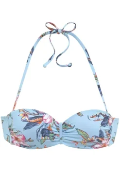 Online LASCANA Bugel-Bandeau-Bikini-Top"Malia" Hellblau-Bedruckt