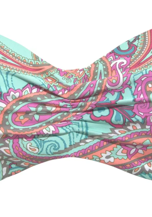 Sale Venice Beach Bugel-Bandeau-Bikini-Top"Paislee" Mint-Bedruckt