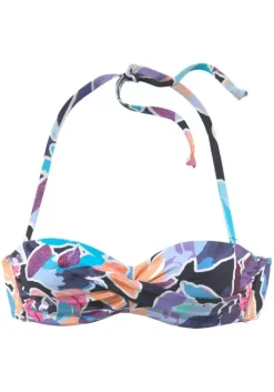 Clearance Sunseeker Bugel-Bandeau-Bikini-Top"Tahiti" Marine-Bedruckt