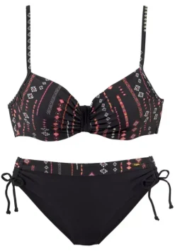 New Buffalo Bugel-Bikini"Inka" Schwarz-Bedruckt