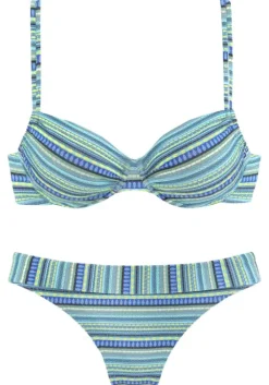 Outlet LASCANA Bugel-Bikini"Mila" Turkis-Gestreift