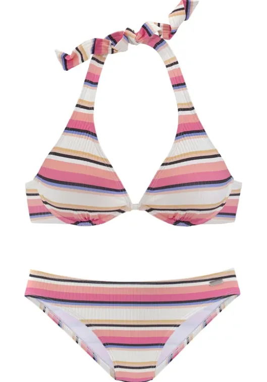 Clearance Venice Beach Bugel-Bikini"Strip" Creme-Rosa
