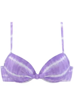 Outlet s.Oliver Bugel-Bikini-Top"Enja" Lila-Weis