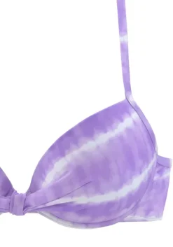 Outlet s.Oliver Bugel-Bikini-Top"Enja" Lila-Weis