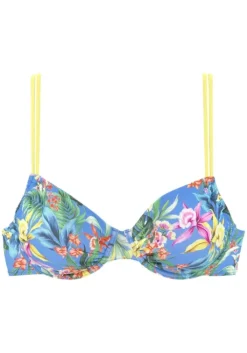 Discount Venice Beach Bugel-Bikini-Top"Hanni" Blau-Bedruckt