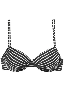 New s.Oliver Bugel-Bikini-Top"Hill" Schwarz-Weis-Gestreift