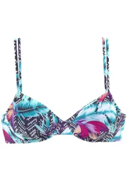 Best Venice Beach Bugel-Bikini-Top"Jane" Marine-Bedruckt