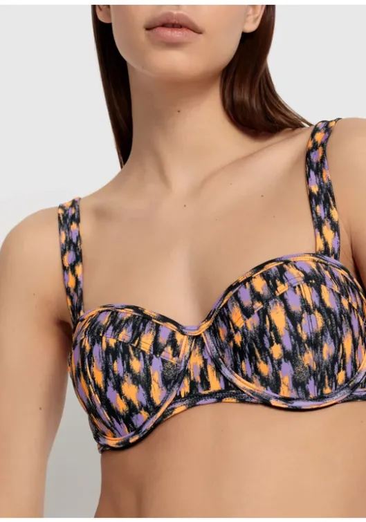Sale LSCN by LASCANA Bugel-Bikini-Top"Lavista" Schwarz Bedruckt