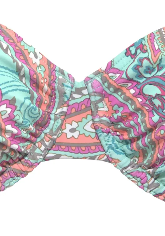 Online Venice Beach Bugel-Bikini-Top"Paislee" Mint-Bedruckt