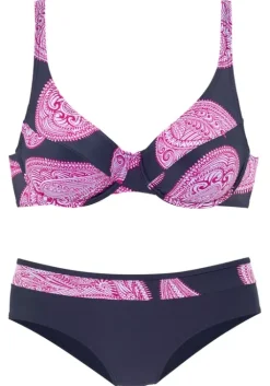 Sale LASCANA Bugel-Bikini"Woman" Marine-Bedruckt