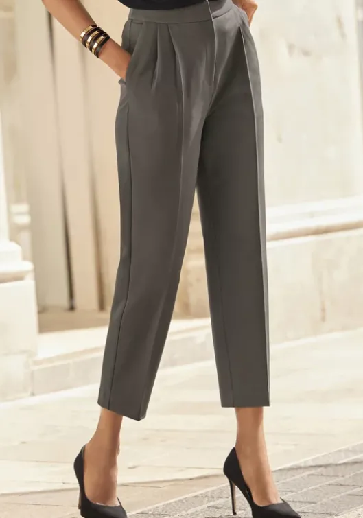 Clearance LASCANA Bugelfaltenhose Olivgrun