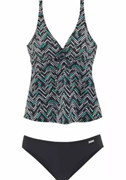Online LASCANA Bugel-Tankini Schwarz-Bedruckt
