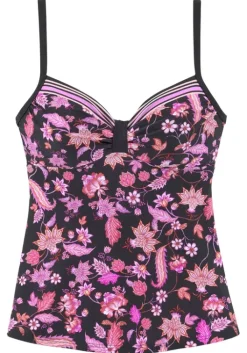 Online LASCANA Bugel-Tankini-Top"Bohemian" Schwarz-Pink