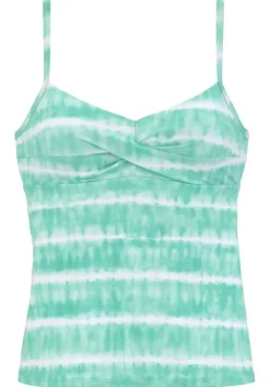 Hot s.Oliver Bugel-Tankini-Top"Enja" Turkis-Weis