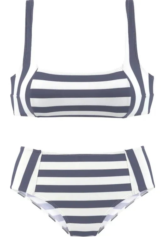 Best Venice Beach Bustier-Bikini"Silth" Marine-Weis