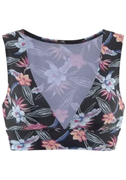 Discount KangaROOS Bustier-Bikini-Top"Agave" Schwarz-Bedruckt