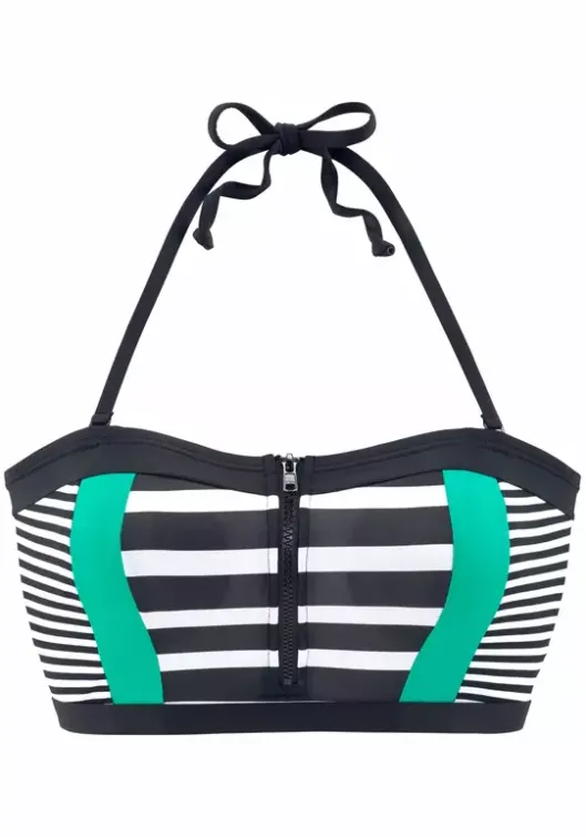 Best KangaROOS Bustier-Bikini-Top"Anita" Schwarz-Weis