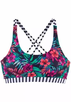 Outlet Venice Beach Bustier-Bikini-Top"Summer" Marine Bedruckt
